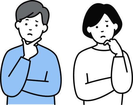 悩む人々の写真