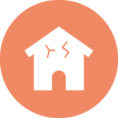 腐食している家のアイコン