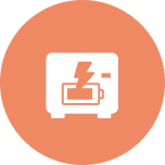 蓄電池が電力を供給しているアイコン