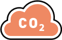 Co2と書かれた雲のアイコン